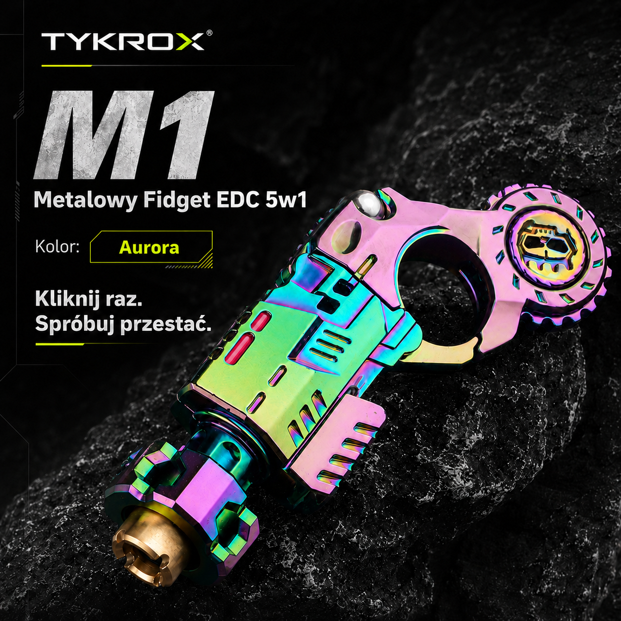 M1 - METALOWY FIDGET EDC 5W1