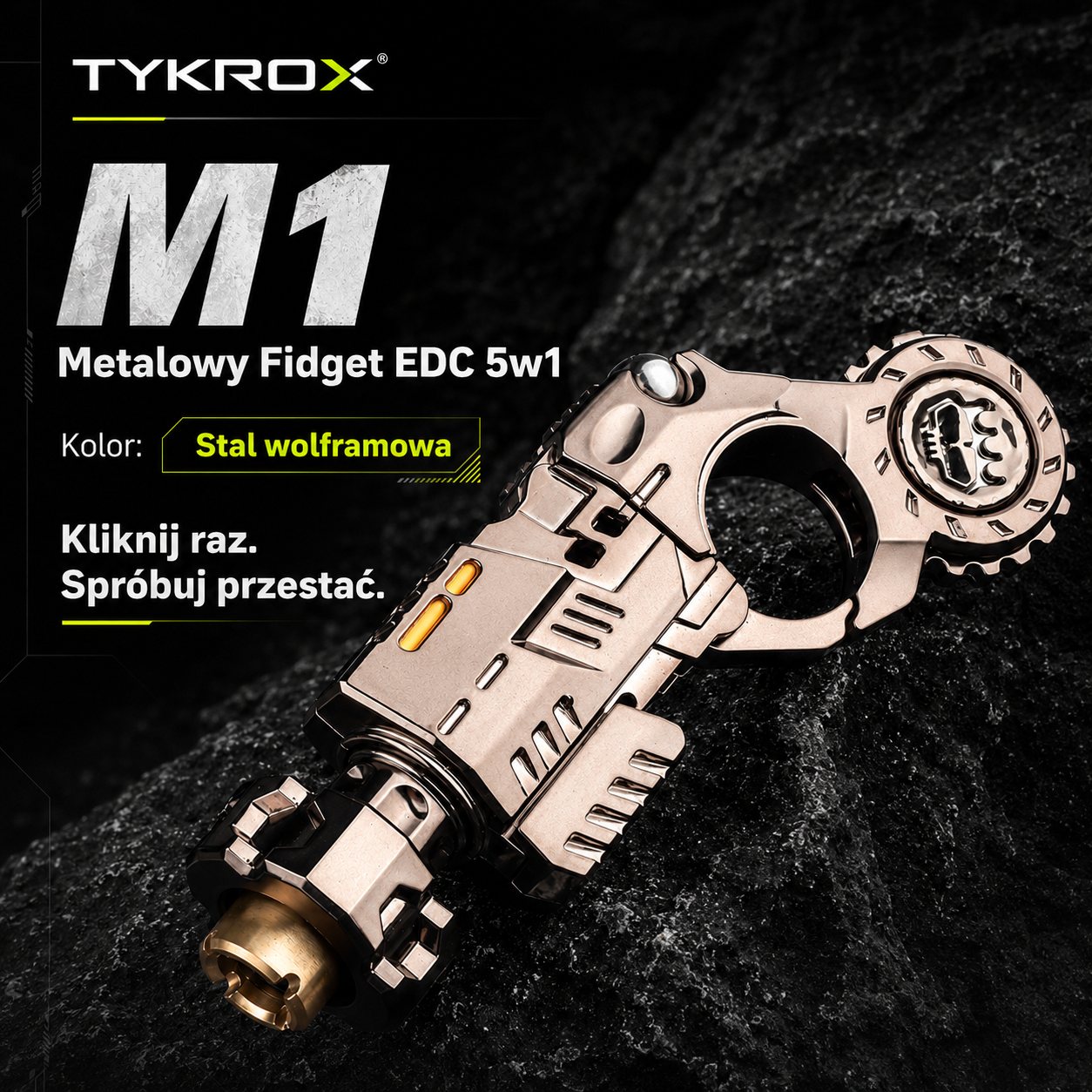 M1 - METALOWY FIDGET EDC 5W1